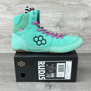 Rudis Colt 3.0 Men's US Size 10.5 Adult Wrestling Boxing Shoes 'Teal' Suede Mesh